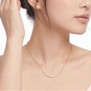 T Smile Paved Pendant Necklace