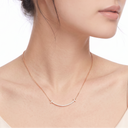 T Smile Paved Pendant Necklace