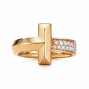 T1 Narrow Half Pavé Band Ring
