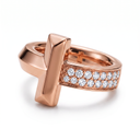 T1 Narrow Half Pavé Band Ring