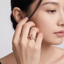 T1 Narrow Half Pavé Band Ring
