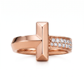 T1 Narrow Half Pavé Band Ring