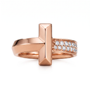 T1 Narrow Half Pavé Band Ring