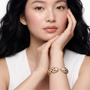 Two Head Paved Panthère Open Bracelet