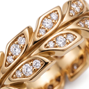 Victoria Vine Leaf Pavé Band Ring