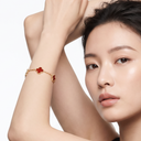 Vintage Alhambra Carnelian Clover 5 Motifs Bracelet