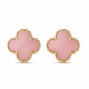 Vintage Alhambra Clover Pink Opal Earrings