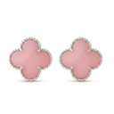 Vintage Alhambra Clover Pink Opal Earrings