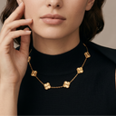 Vintage Alhambra Guilloché Clover 10 Motifs Necklace