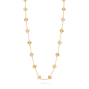 Vintage Alhambra Pavé and Guilloché Clover 20 Motifs Long Necklace