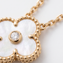 Vintage Alhambra Pearl And 1 Diamond Motif Necklace