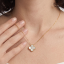 Vintage Alhambra Pearl And 1 Diamond Motif Necklace
