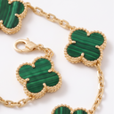 Alhambra Malachite Clover 5 Motifs Bracelet
