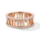 Atlas Roman Numeral 2 Row Pavé Ring
