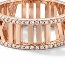 Atlas Roman Numeral 2 Row Pavé Ring