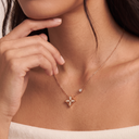 Blossom Gold Tone Pave Star Necklace