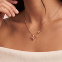 Blossom Gold Tone Pave Star Necklace