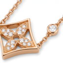 Blossom Gold Tone Pave Star Necklace