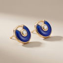 Blue Enamel Earrings