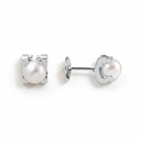 C De Pearl Stud Earrings