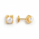 C De Pearl Stud Earrings