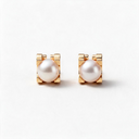 C De Pearl Stud Earrings