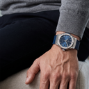 Classic Fusion Navy Blue Titanium Diamond Bezel Men's Watch | HL 542.NX.7170.LR.1104