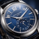 Complications Annual Calendar Blue Sunburst Dial Men’s Watch | PP 5205G-013