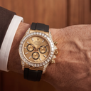 Cosmograph Daytona Golden Dial Chronograph Diamond-set Men's Watch | RL 40 126538TBR-0004