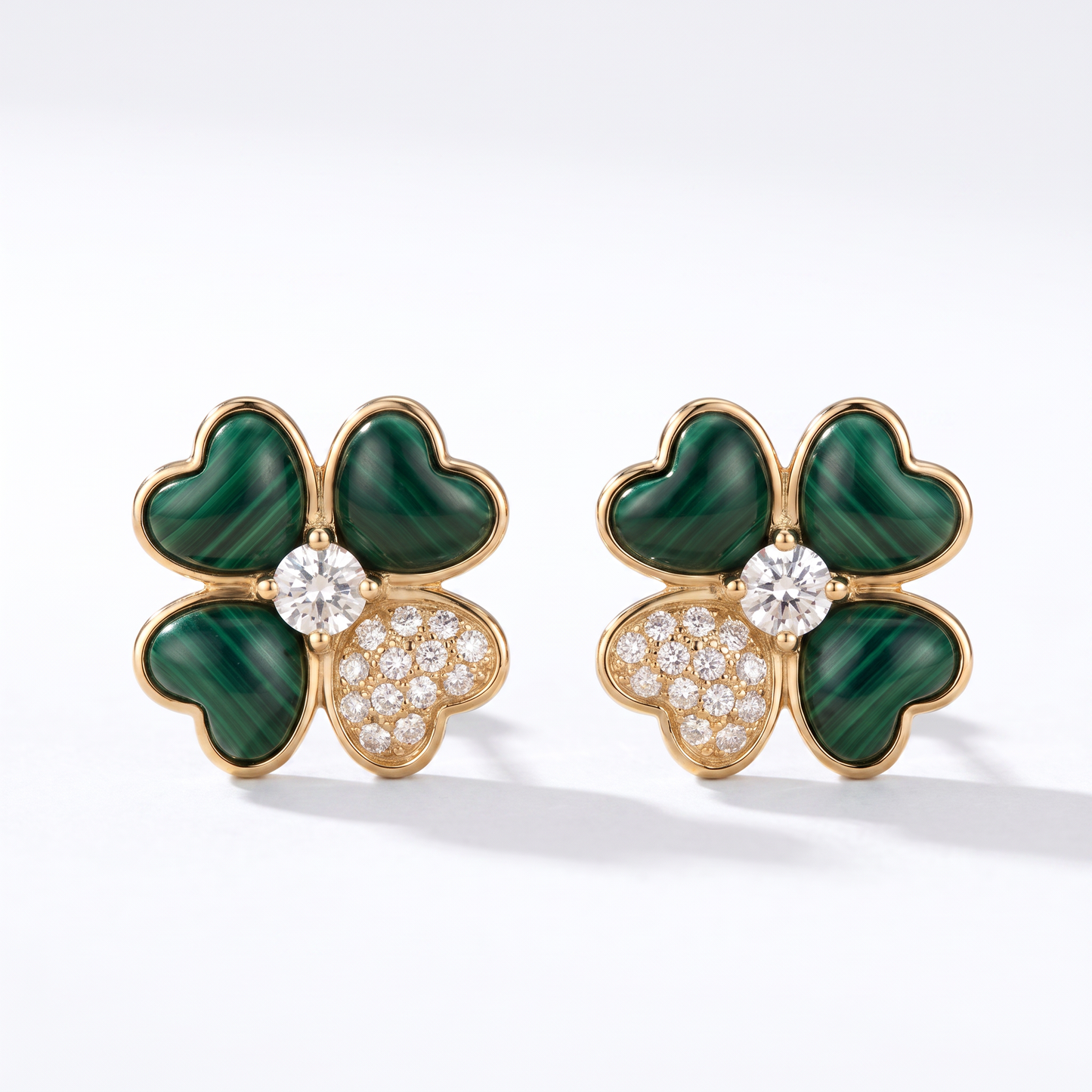 Cosmos Medium Clover Pavé Earrings