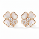 Cosmos Medium Clover Pavé Earrings