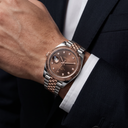 Datejust Chocolate Diamond Dial Fluted Bezel Two Tone Everose Gold Jubilee Bracelet | RL 41 126331