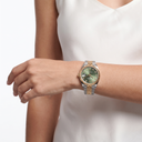 Datejust Olive Green Diamond Dial Yellow Gold Watch