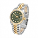 Datejust Olive Green Diamond Dial Yellow Gold Watch