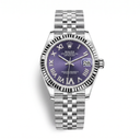 Datejust Roman Index VI Diamond Aubergine Dial Watch