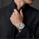 Day-Date Ice Blue Dial Baguette Set Bezel Men's Watch | RL 40 228396TBR