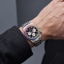 Daytona Rainbow White Gold Black Diamond Dial Sapphire Bezel Men's Watch | RL 40 116599RBOW