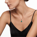 Diva's Dream Pavé Green Pendant Necklace