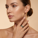 Diva's Dream Paved Malachite Ring