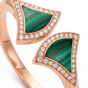 Diva's Dream Paved Malachite Ring