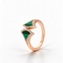 Diva's Dream Paved Malachite Ring