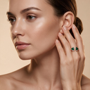 Diva's Dream Paved Malachite Ring