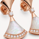 Diva's Dream Paved Mother Of Pearl Drop Earrings