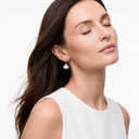Diva's Dream Paved Mother Of Pearl Drop Earrings