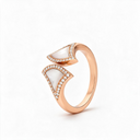 Diva's Dream Paved Mother Of Pearl Ring