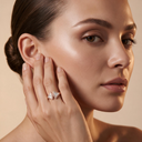 Diva's Dream Paved Mother Of Pearl Ring