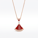 Diva's Dream Paved Red Pendant Necklace