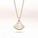 Divas' Dream Pearl Fan Drop Pendant Necklace