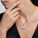 Divas' Dream Pearl Fan Drop Pendant Necklace