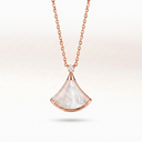 Divas' Dream Pearl Fan Drop Pendant Necklace